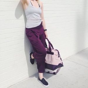 Lululemon tencel tranquillity crop pants purple size 8